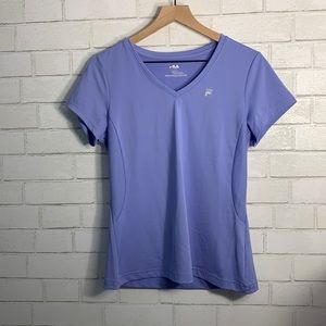 FILA  v-neck women’s athletic workout top size large